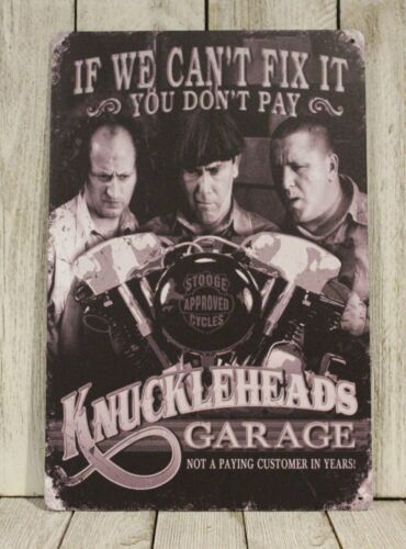 Auto Repair Shops - Targa in metallo Knuckleheads Garage Three